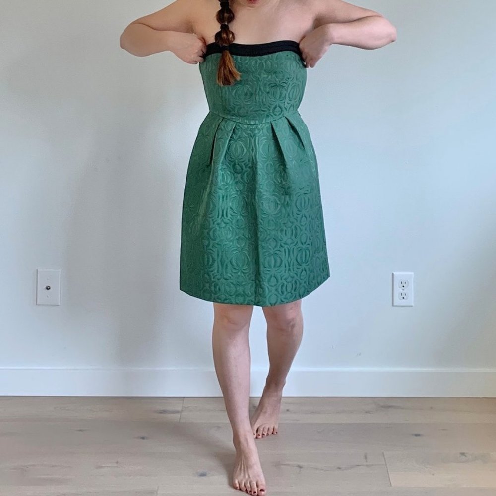 Strapless textured dress